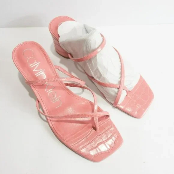 Calvin Klein Becca Strappy Slide Sandals Pink -8.5 - Picture 10 of 10